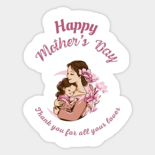 Happy Mother's Day, Thank you Mom Sticker